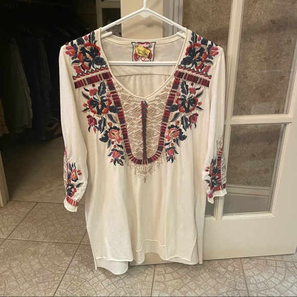 Johnny Was Cotton tunic/ LS tee XXS - Picture 1 of 4